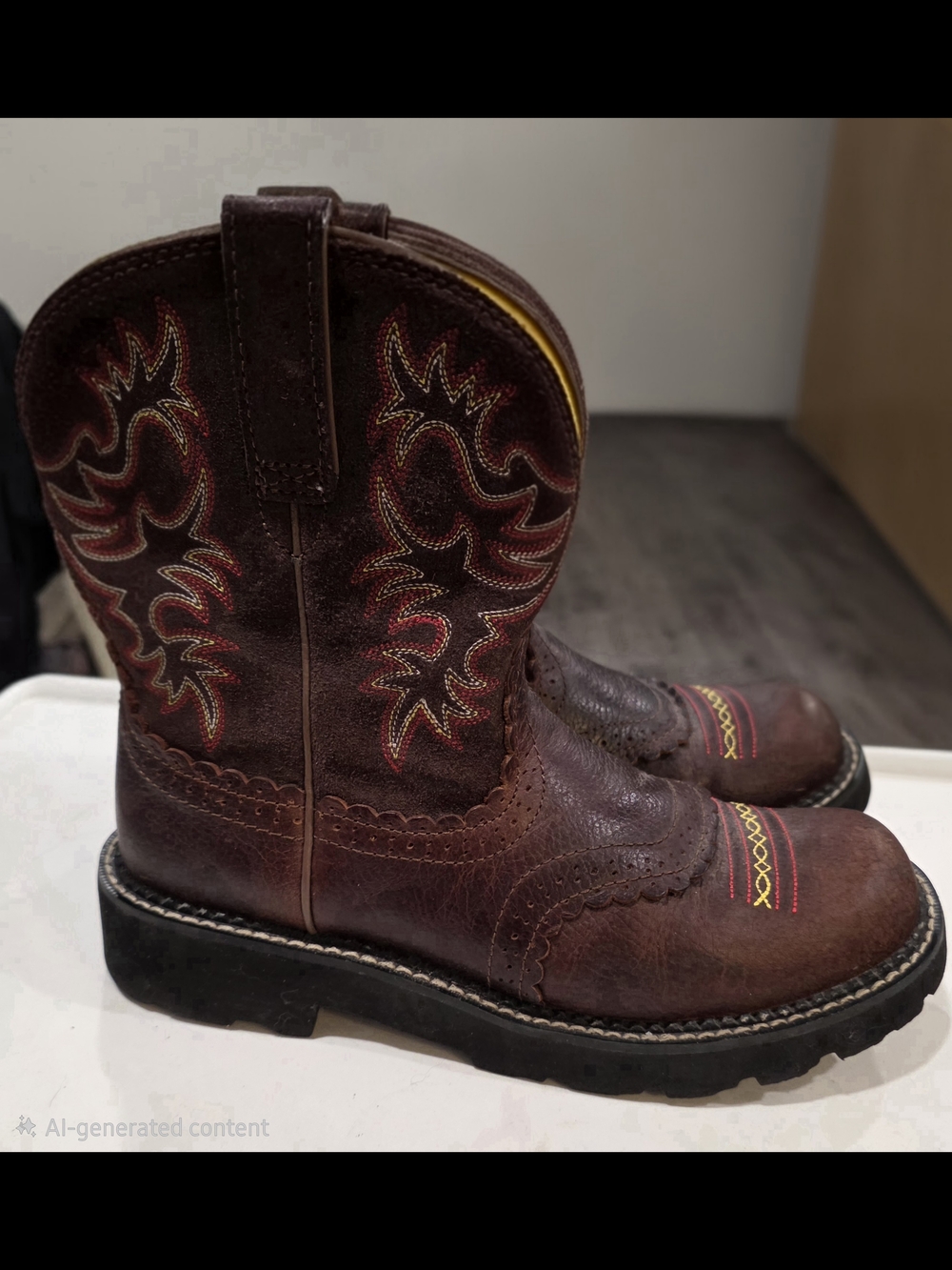 Ariat Fatbaby 10014035 Cowgirl Brown Leather Boots Women’s EU 41.5 US 10B